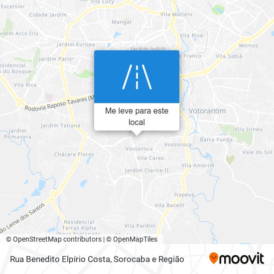 Rua Benedito Elpírio Costa mapa