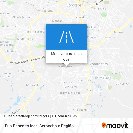 Rua Benedito Isse mapa