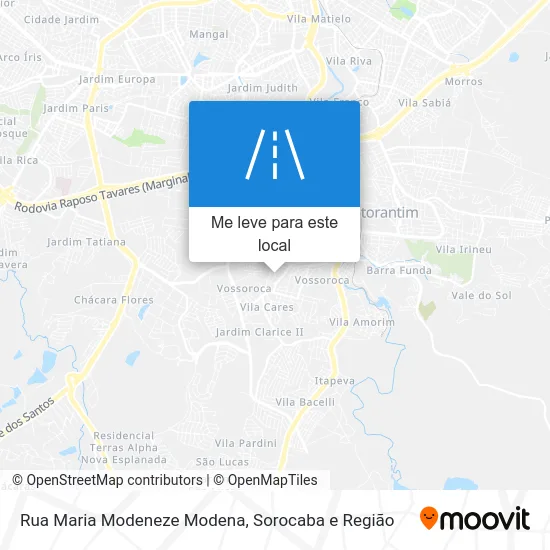 Rua Maria Modeneze Modena mapa