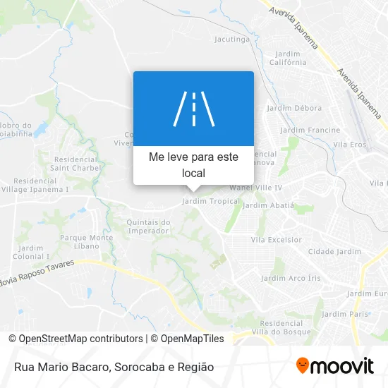 Rua Mario Bacaro mapa