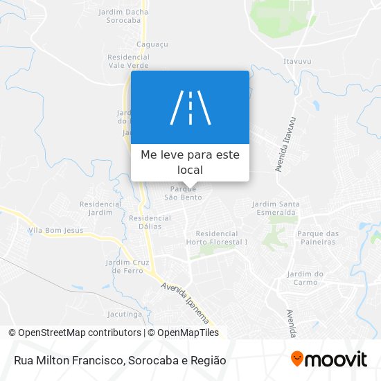 Rua Milton Francisco mapa