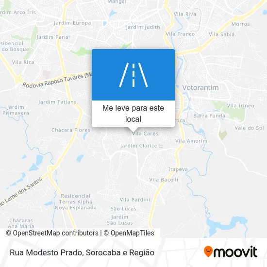 Rua Modesto Prado mapa