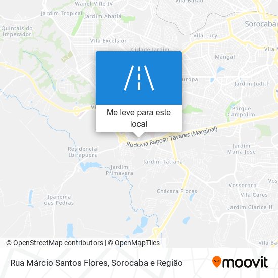 Rua Márcio Santos Flores mapa