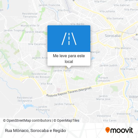 Rua Mônaco mapa