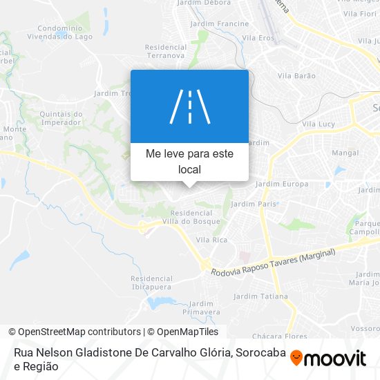 Rua Nelson Gladistone De Carvalho Glória mapa