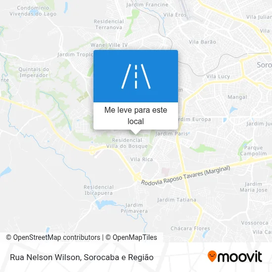 Rua Nelson Wilson mapa