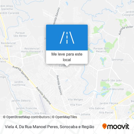 Viela 4, Da Rua Manoel Peres mapa