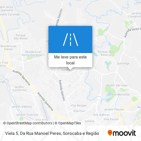 Viela 5, Da Rua Manoel Peres mapa