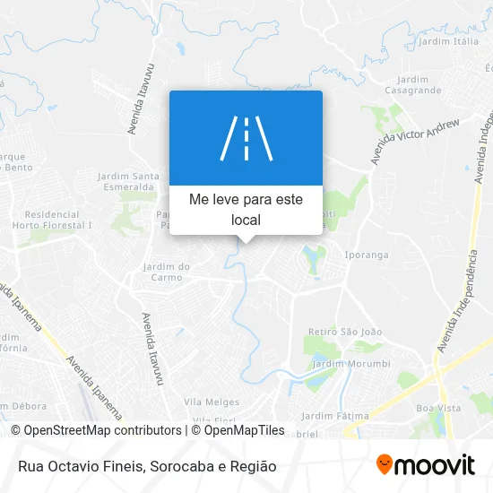 Rua Octavio Fineis mapa