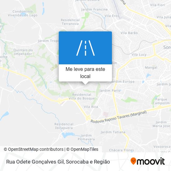 Rua Odete Gonçalves Gil mapa