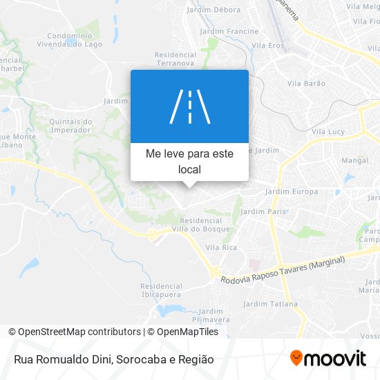 Rua Romualdo Dini mapa