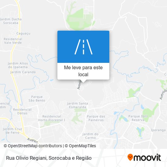 Rua Olivio Regiani mapa