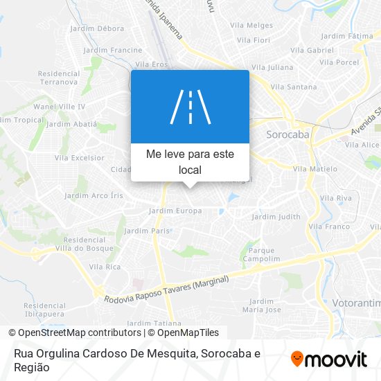 Rua Orgulina Cardoso De Mesquita mapa