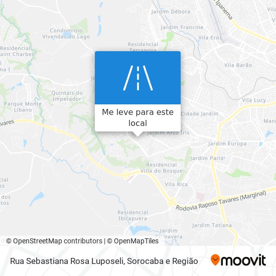 Rua Sebastiana Rosa Luposeli mapa