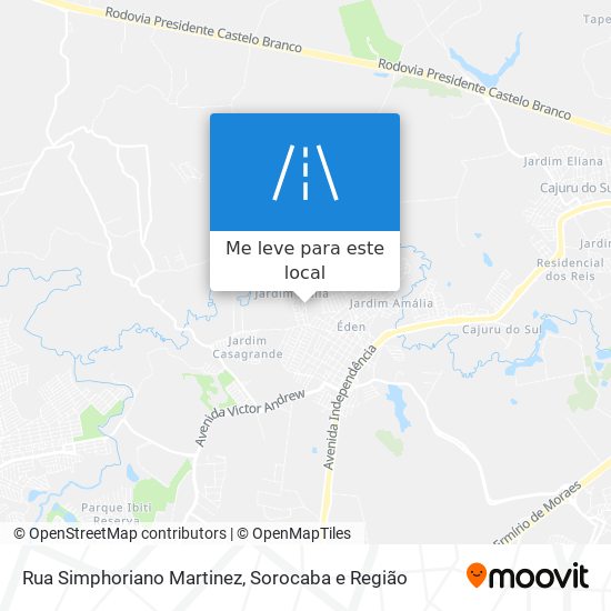 Rua Simphoriano Martinez mapa