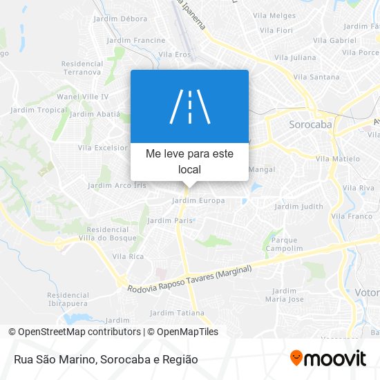 Rua São Marino mapa