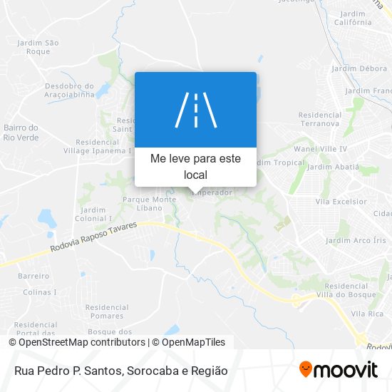 Rua Pedro P. Santos mapa