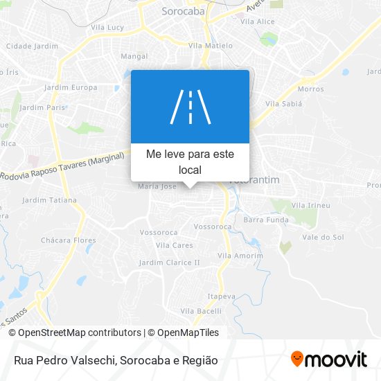 Rua Pedro Valsechi mapa