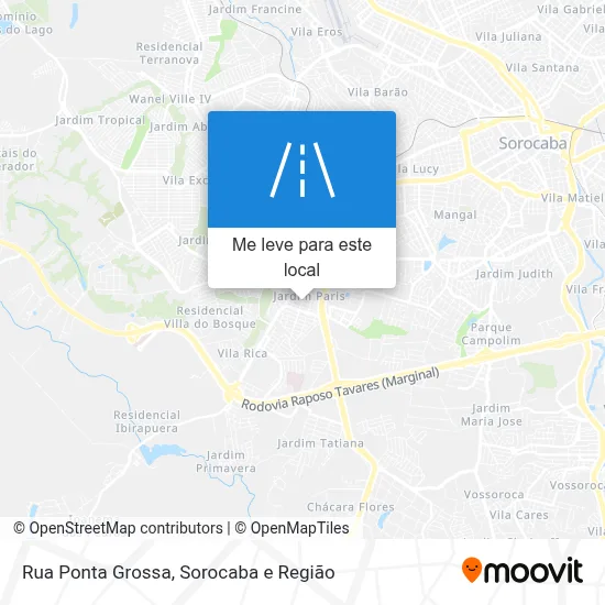 Rua Ponta Grossa mapa