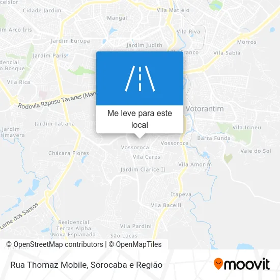 Rua Thomaz Mobile mapa