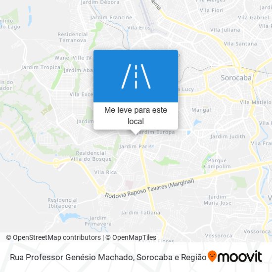 Rua Professor Genésio Machado mapa