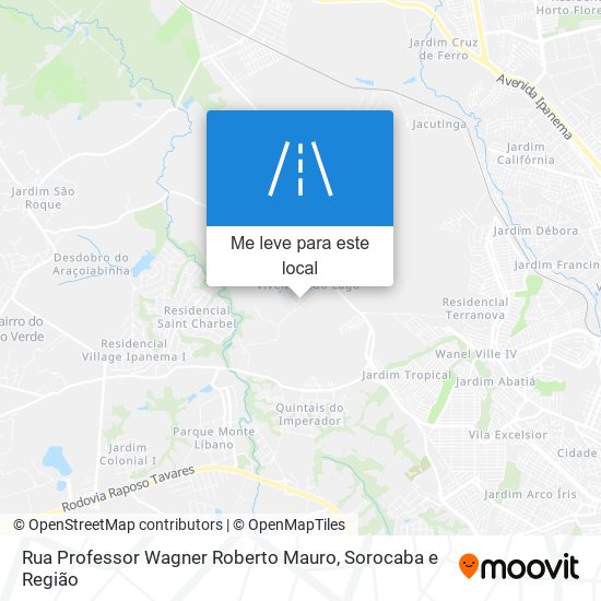 Rua Professor Wagner Roberto Mauro mapa