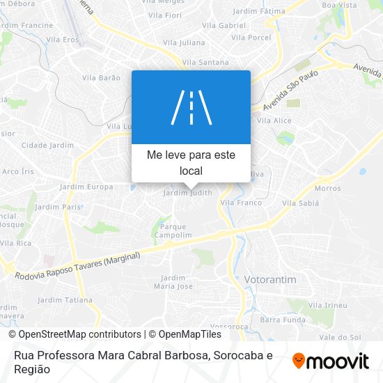 Rua Professora Mara Cabral Barbosa mapa