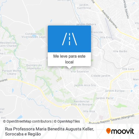 Rua Professora Maria Benedita Augusta Keller mapa