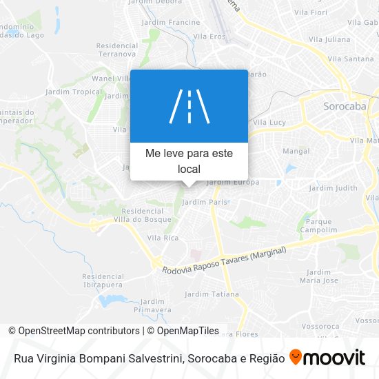 Rua Virginia Bompani Salvestrini mapa