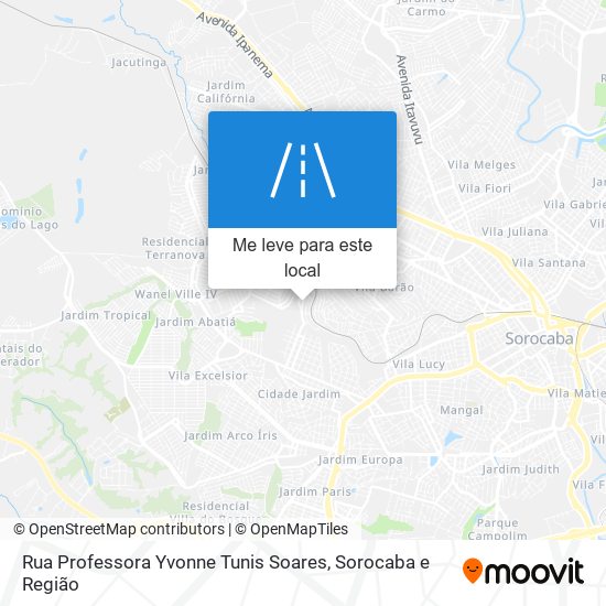 Rua Professora Yvonne Tunis Soares mapa