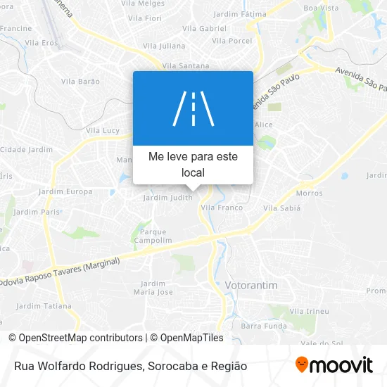 Rua Wolfardo Rodrigues mapa