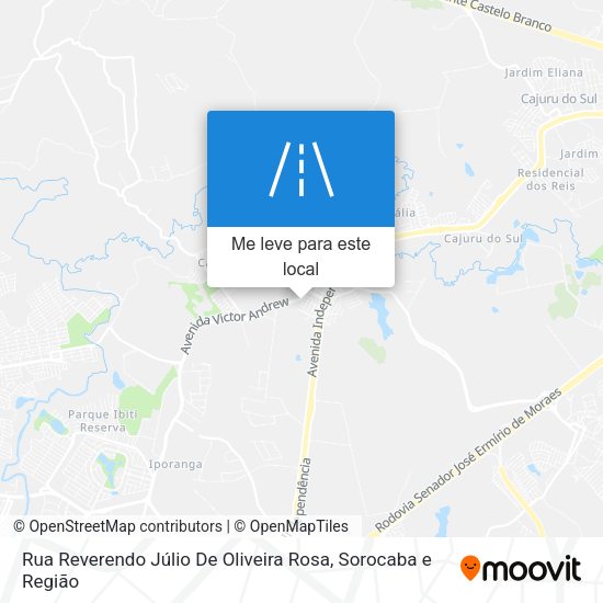 Rua Reverendo Júlio De Oliveira Rosa mapa