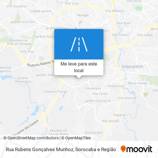 Rua Rubens Gonçalves Munhoz mapa