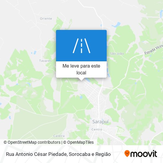 Rua Antonio César Piedade mapa