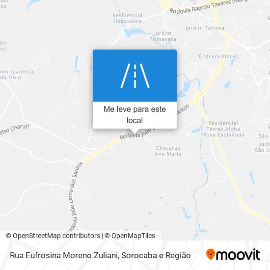Rua Eufrosina Moreno Zuliani mapa