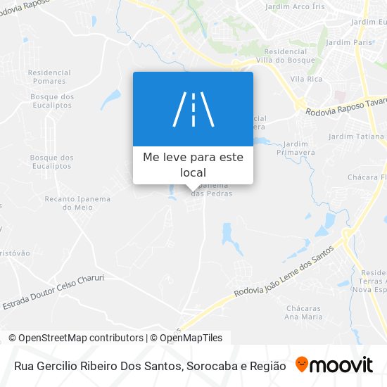 Rua Gercilio Ribeiro Dos Santos mapa