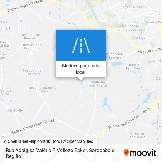 Rua Adalgisa Valéria F. Vellozo Ecker mapa