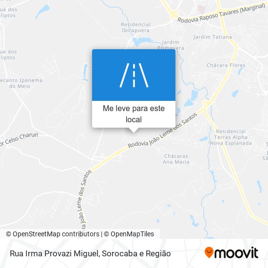 Rua Irma Provazi Miguel mapa