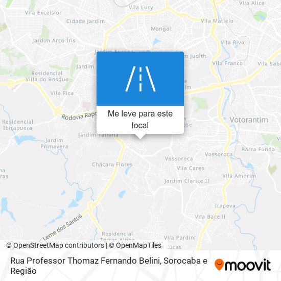 Rua Professor Thomaz Fernando Belini mapa