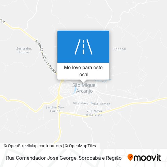 Rua Comendador José George mapa