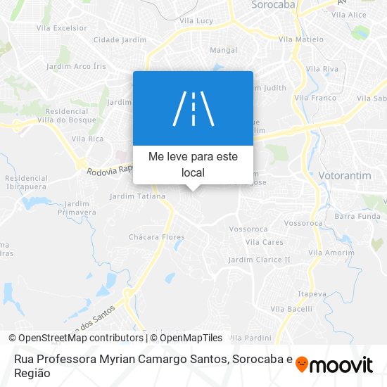 Rua Professora Myrian Camargo Santos mapa