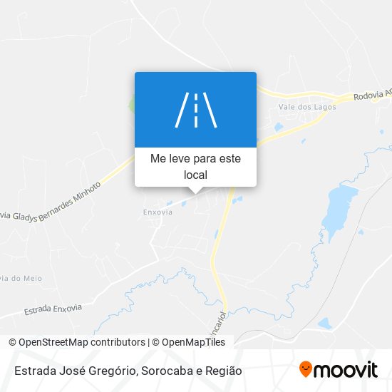 Estrada José Gregório mapa