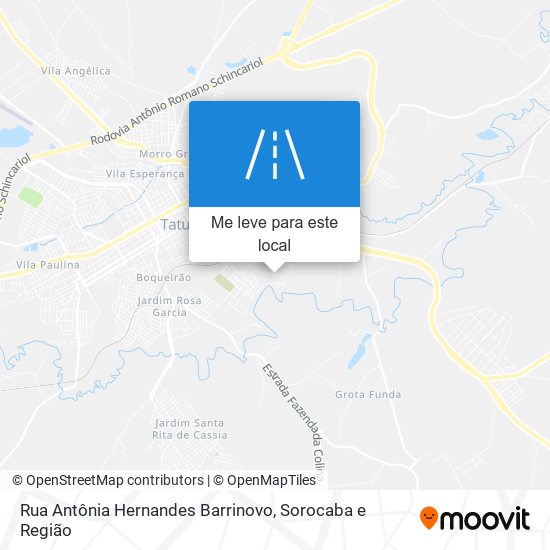 Rua Antônia Hernandes Barrinovo mapa