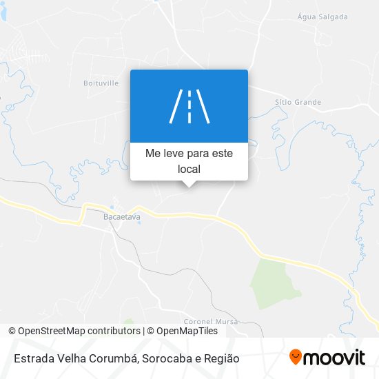 Estrada Velha Corumbá mapa