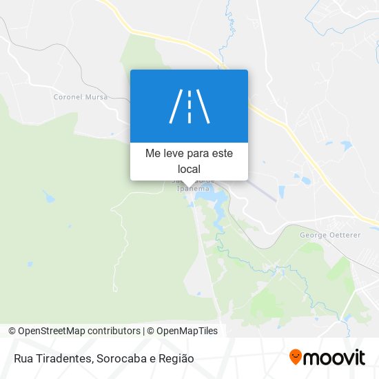 Rua Tiradentes mapa