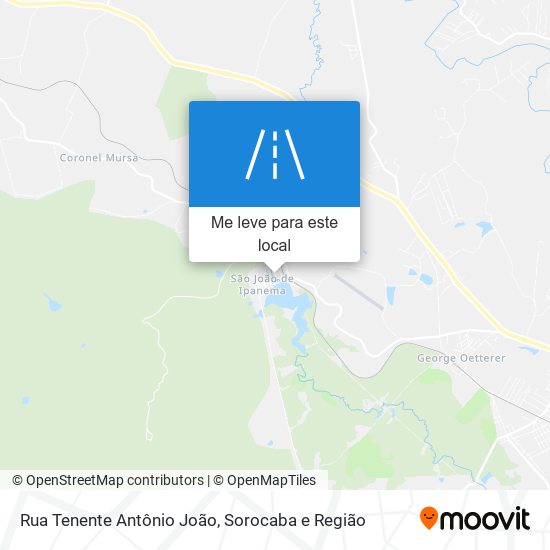 Rua Tenente Antônio João mapa