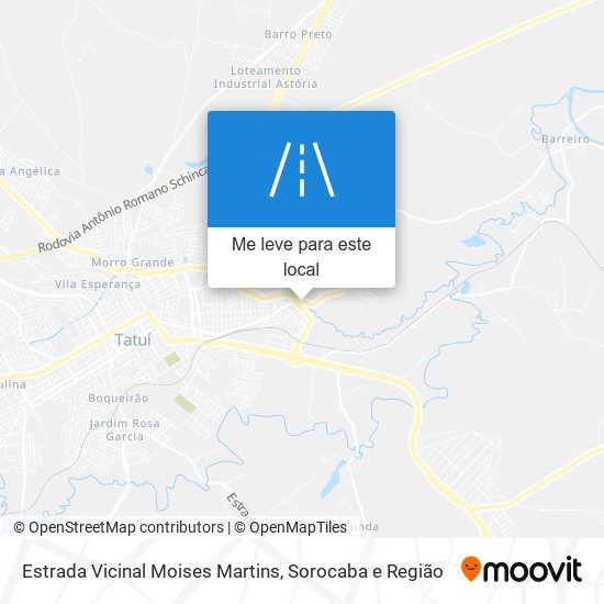 Estrada Vicinal Moises Martins mapa