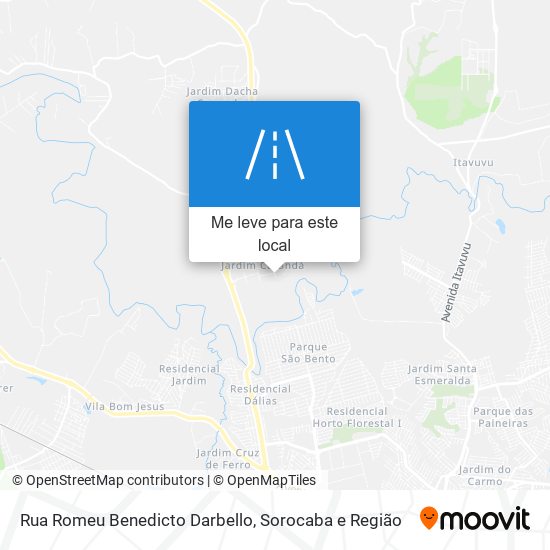 Rua Romeu Benedicto Darbello mapa