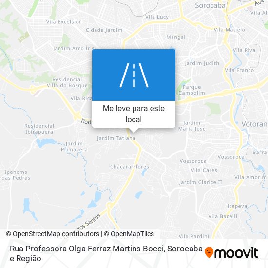 Rua Professora Olga Ferraz Martins Bocci mapa