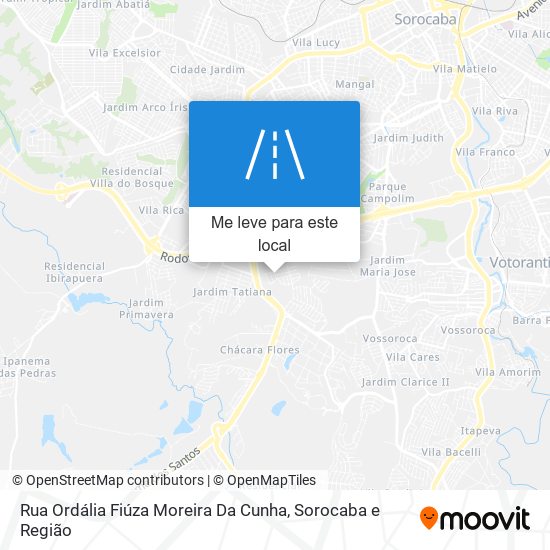 Rua Ordália Fiúza Moreira Da Cunha mapa